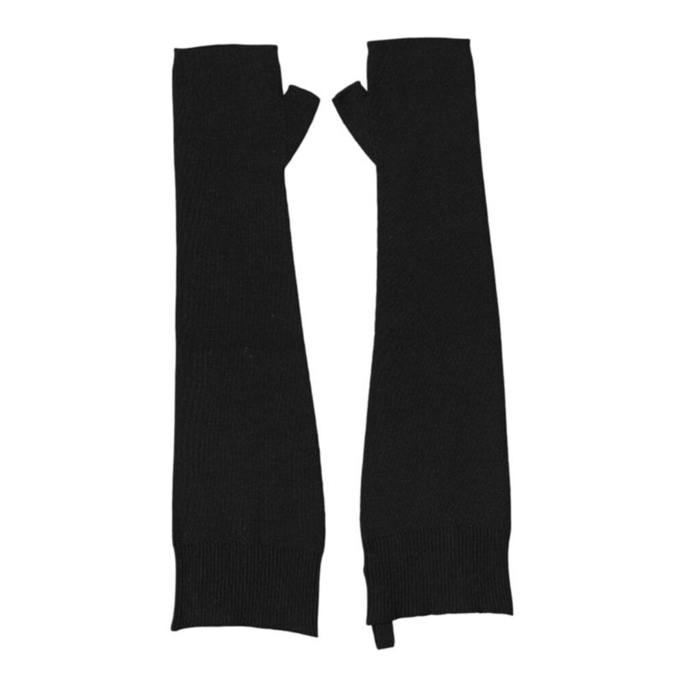 Dolce & Gabbana Black Virgin Wool Knitted Fingerless Men Men's Gloves